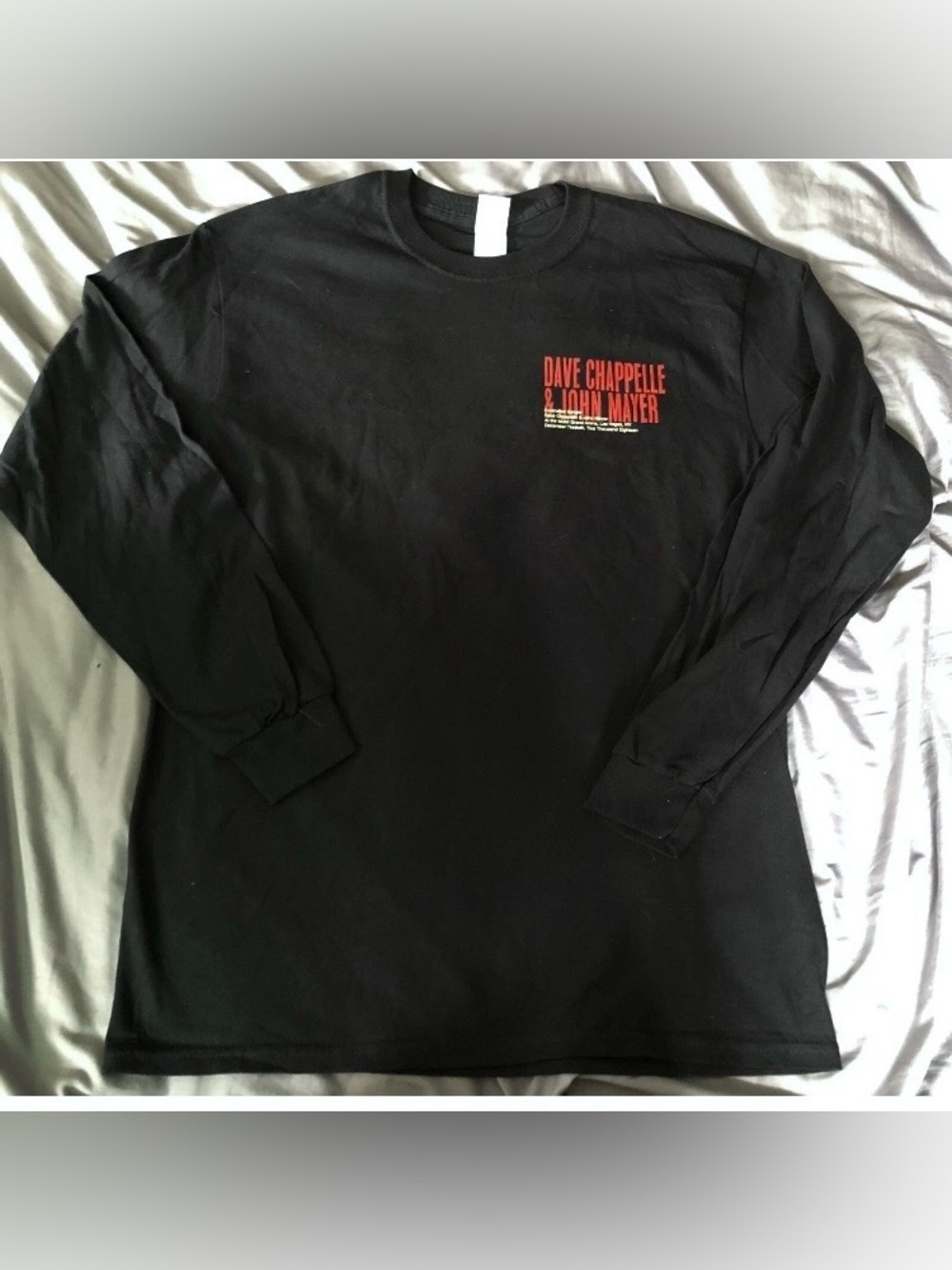Dave Chappelle & John Mayer 2018 Controlled Danger @MGM Tshirt L/S Mens Sz M NEW